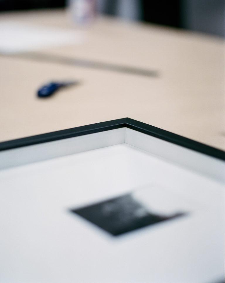 Photo print in custom setback frame by The Black and White Box.